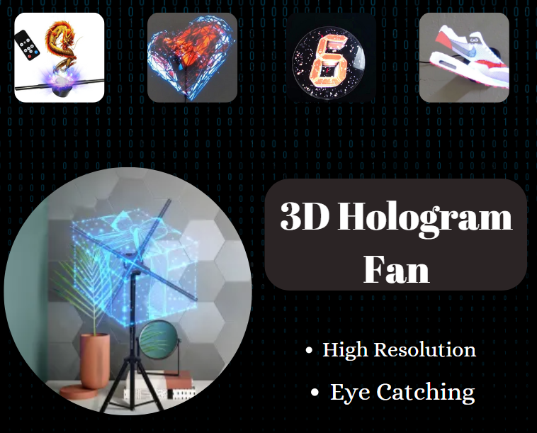 3D Mini Hologram Led Fan